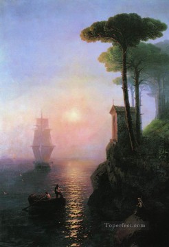 misty morning in italy 1864 Romantic Ivan Aivazovsky Russian Oil Paintings